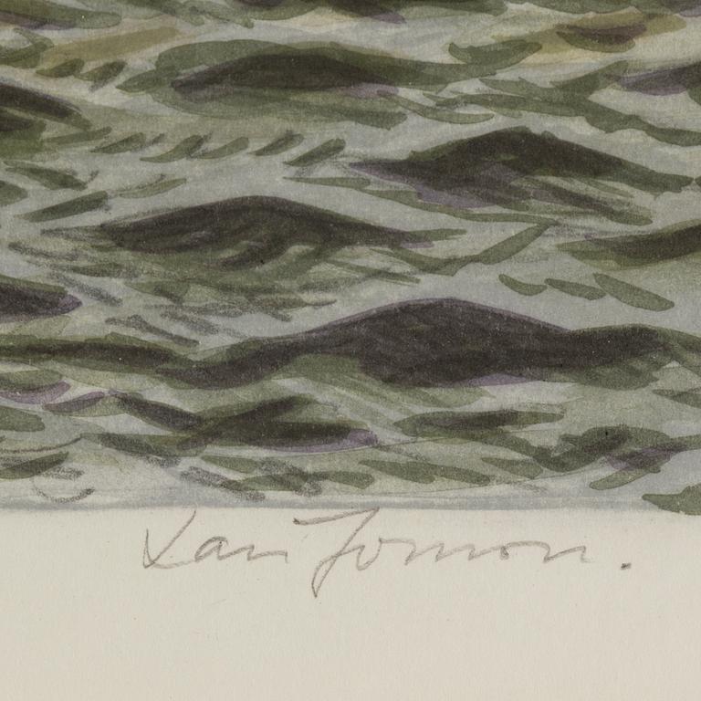 Lars Jonsson, färglitografi, signerad  91/350.