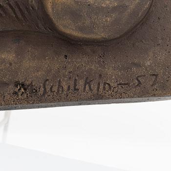 MICHAEL SCHILKIN, relief, brons, signerad M. Schilkin -57.