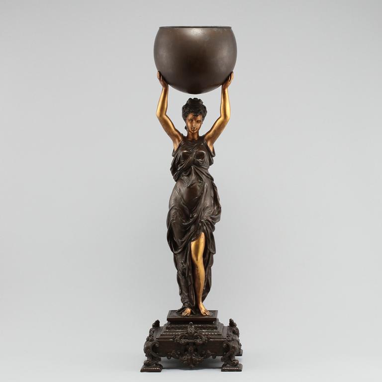 SKULPTUR, patinerad metall, sekelskiftet 1800/1900.