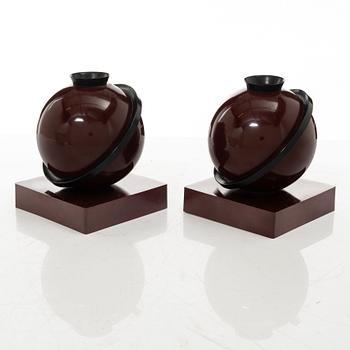 A pair of 'Saturnus' candleholders, 1930s.