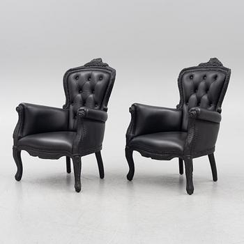 Maarten Baas, a pair of armchairs, "Smoke Armchair", Moooi, contemporary.