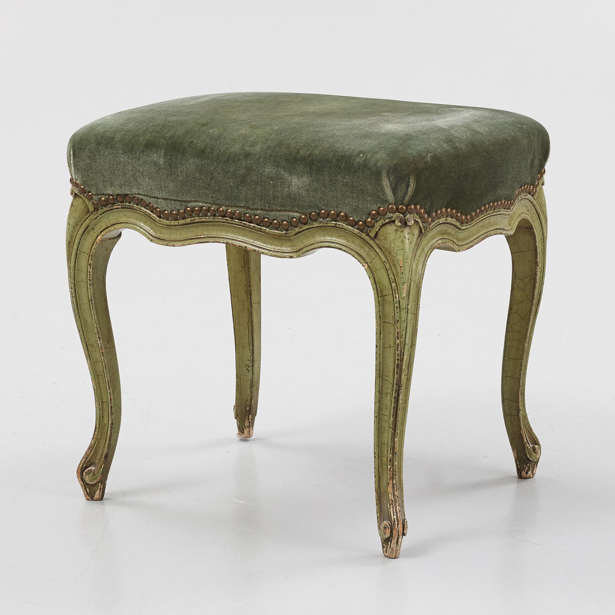 A Rococo style stool, 19th Century.