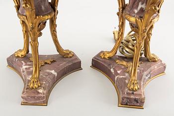 A pair of Louis XV-style table lamps.