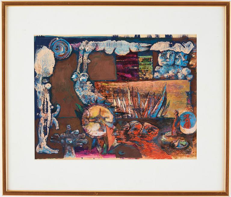 CO HULTÉN, gouache on paper, signed and dated 1947.