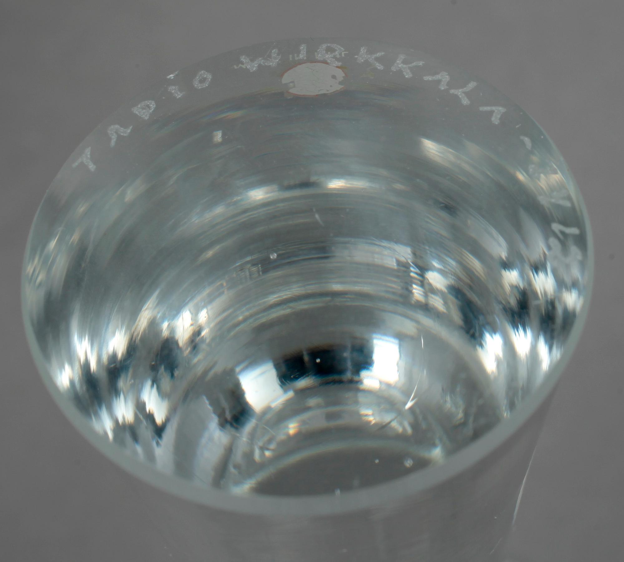 LJUSSTAKAR, 4 st, glas, Tapio Wirkkala, Iittala, signerade och numrerade 3412.