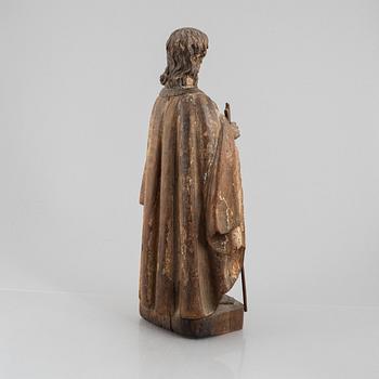 Skulptur, trä, 1700-tal, St Jacob.