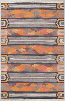 a flatweave, signed JJ, designed 1962, ca 303 x 199 cm.