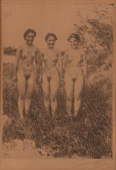 Anders Zorn, "Tre Systrar".