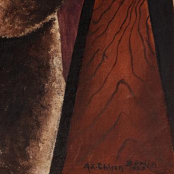 Axel Olson, "Kvinnofigur i grått och svart".