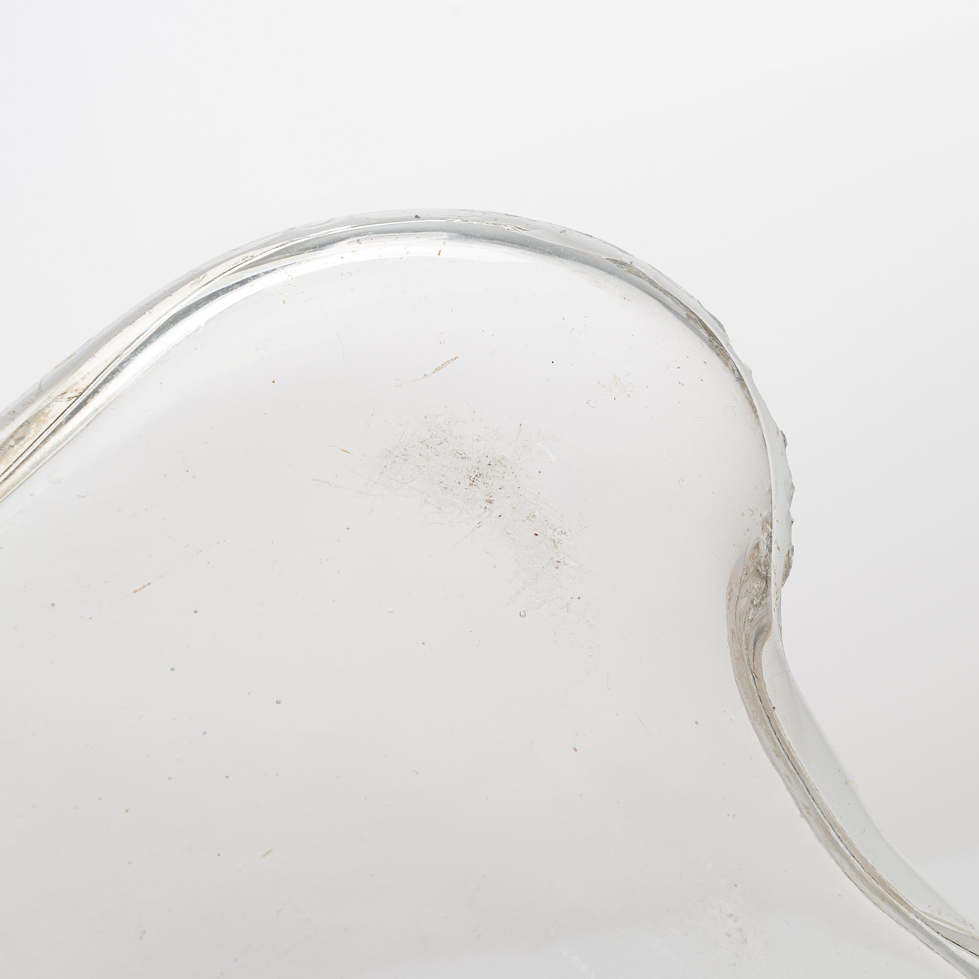 Alvar Aalto, a 1939-1940 dish '9748' signed Alvar Aalto for Karhula Glassworks, Finland.