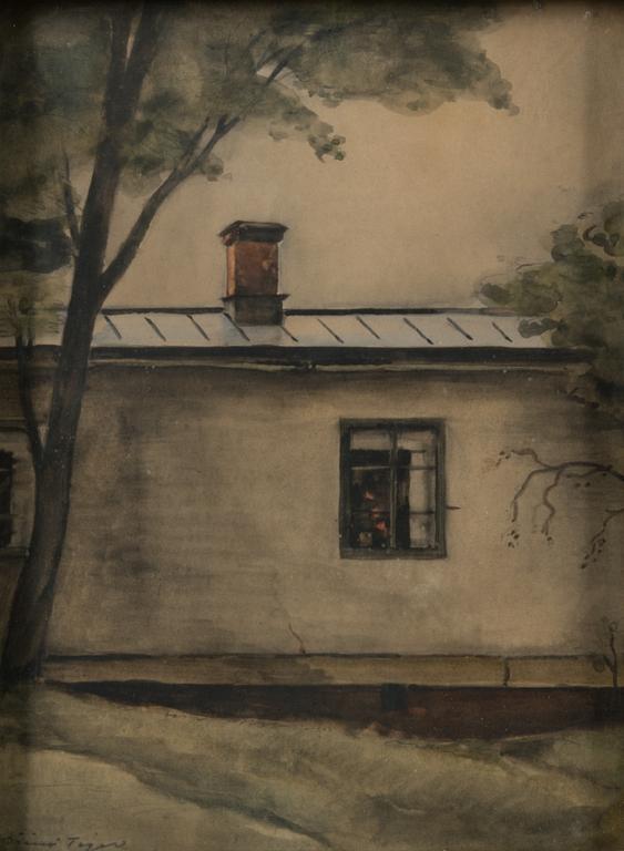 VÄINÖ TIGER, vesiväri, signeerattu ja päivätty -31.