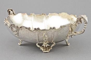 UPPLÄGGNINGSSKÅL, silver, MEMA samt importstämplar, 1900-tal, vikt 650 g.