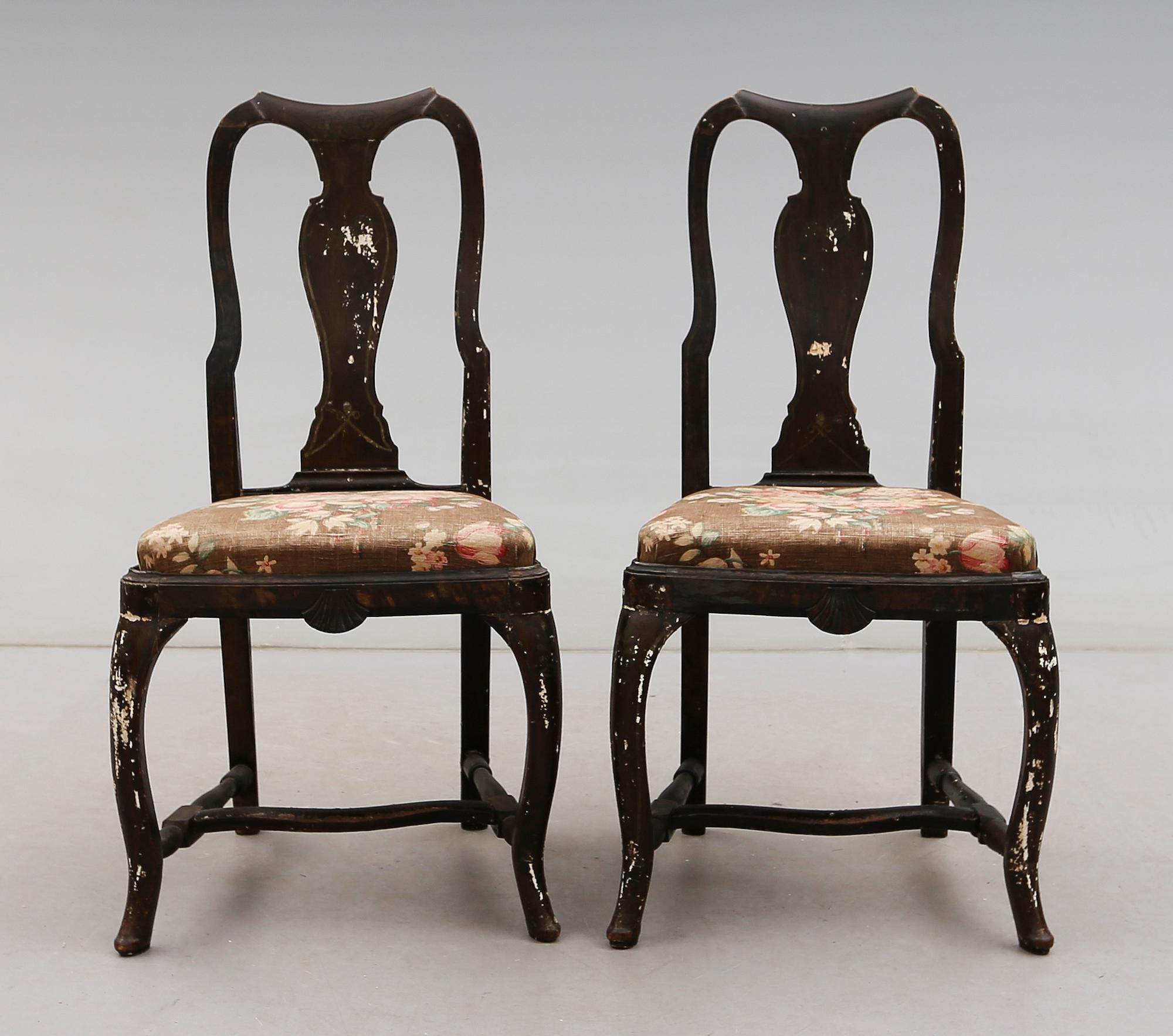 STOLAR, 1 par, rokoko, 1700-tal.