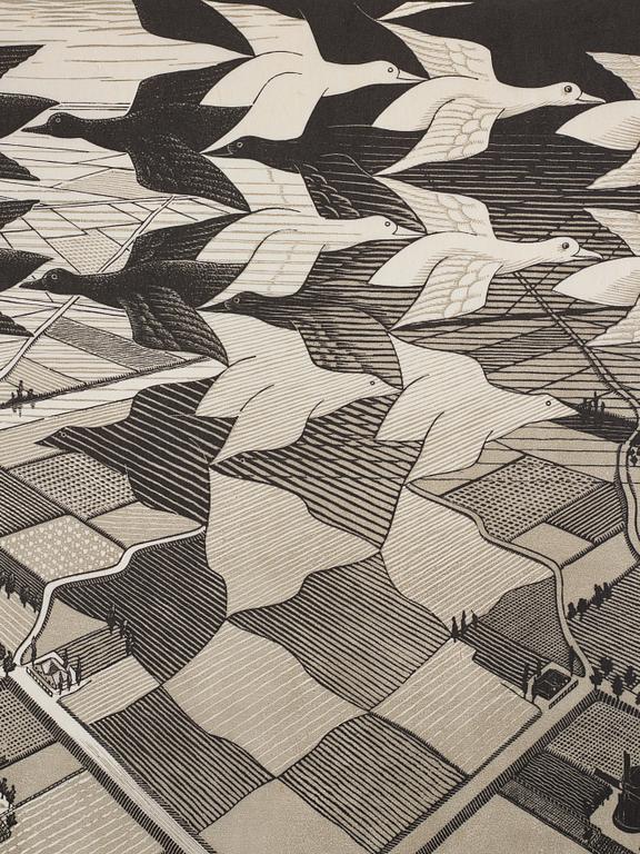 Maurits Cornelis Escher, "Day and Night" (Jour et Nuit).