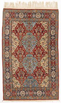 Rug, Ghom, approx. 211 x 132 cm.