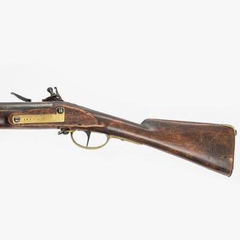 Flintlock rifle, Swedish repair model from the early 19th century.