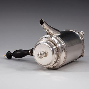 KAFFEKANNA, av Johan Stras, Stockholm 1782. Gustaviansk.