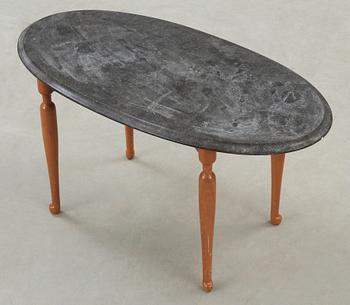 A Josef Frank black marble top table, Svenskt Tenn.