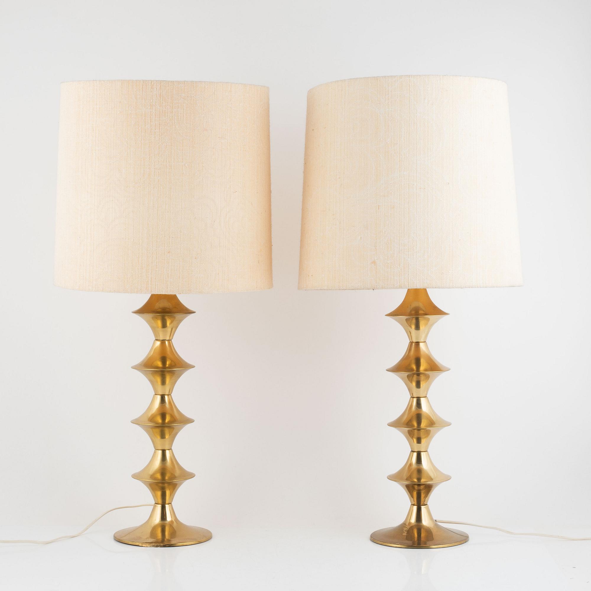 Bordslampor, ett par, Elit AB, 1960/70-tal.