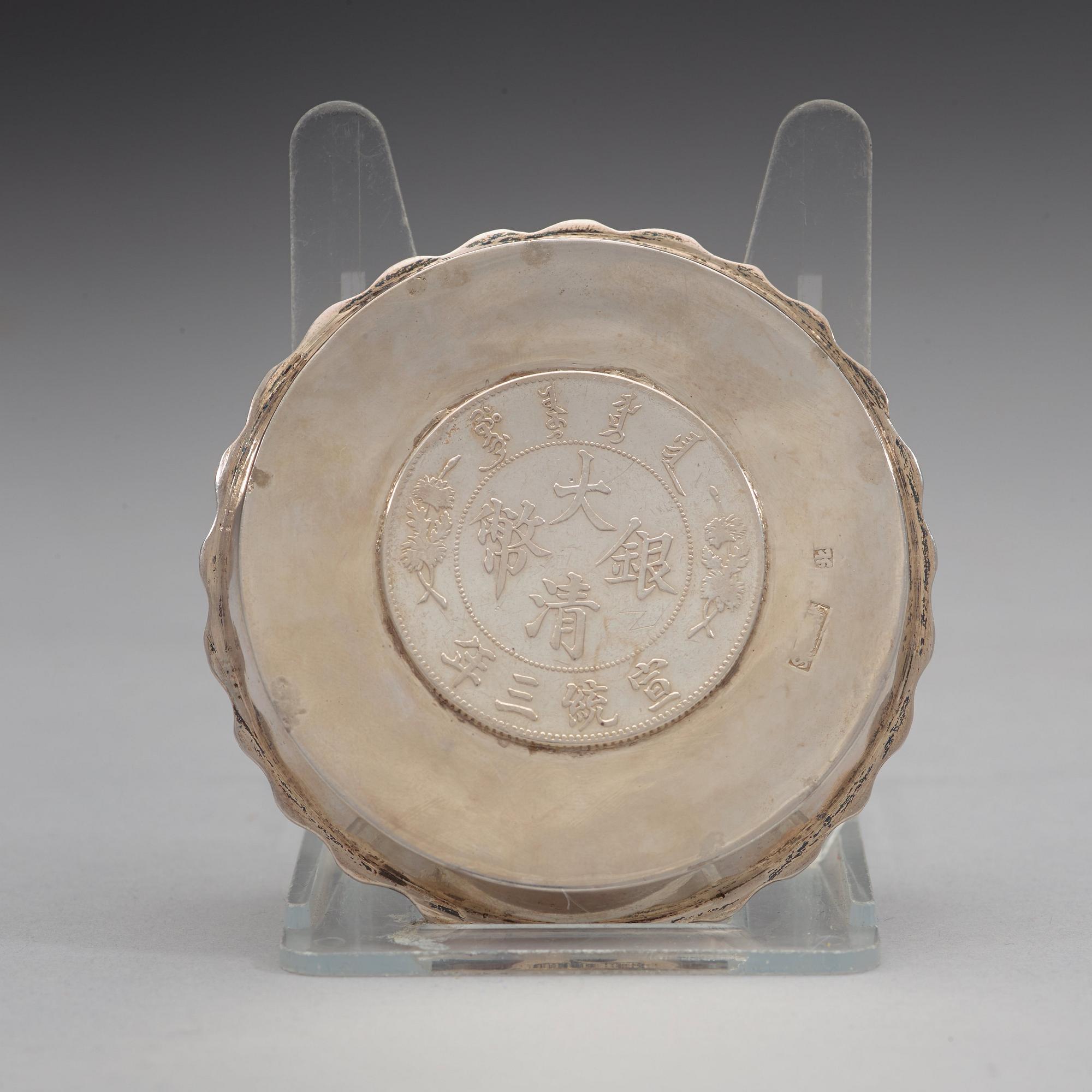 COASTERS, 12 stycken, silver. Kina, Sing Kwong.