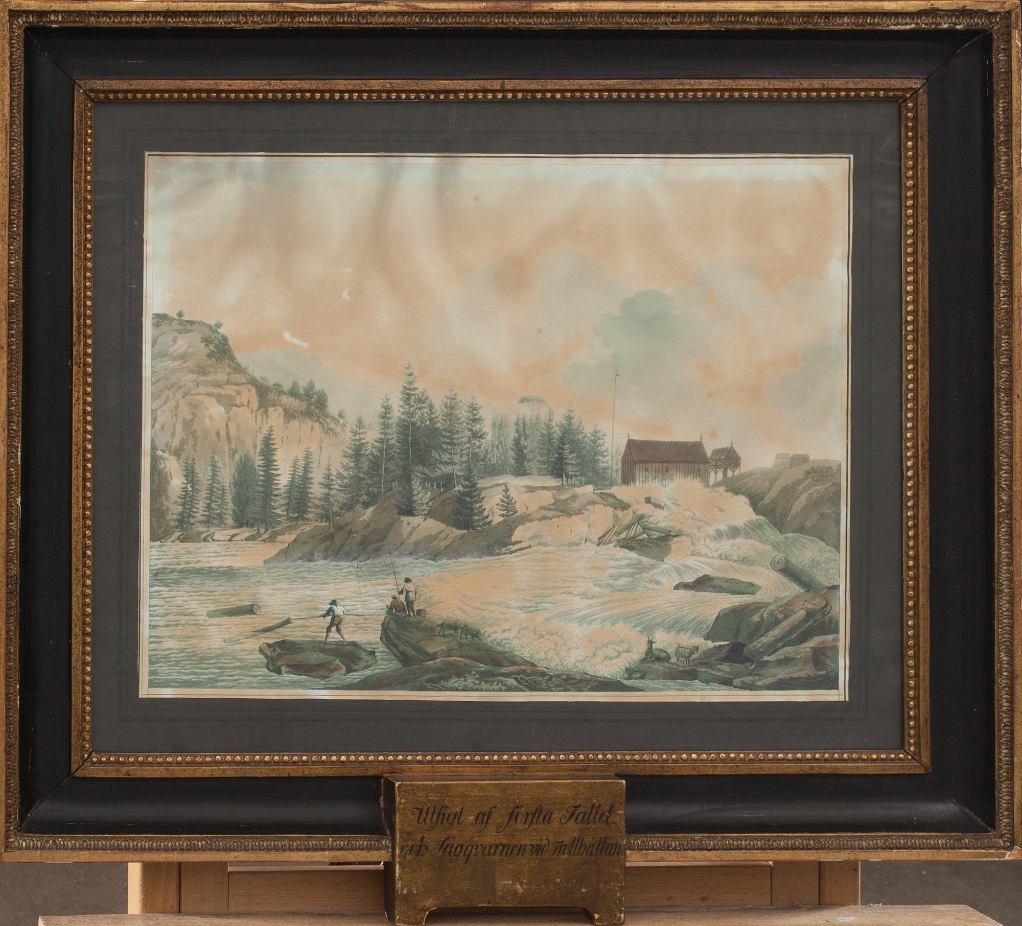 OKÄND KONSTNÄR, tuschlavering, 1800-talets början.