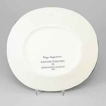 BIRGER KAIPIAINEN, a porcelain dish from Rörstrand, 1985.