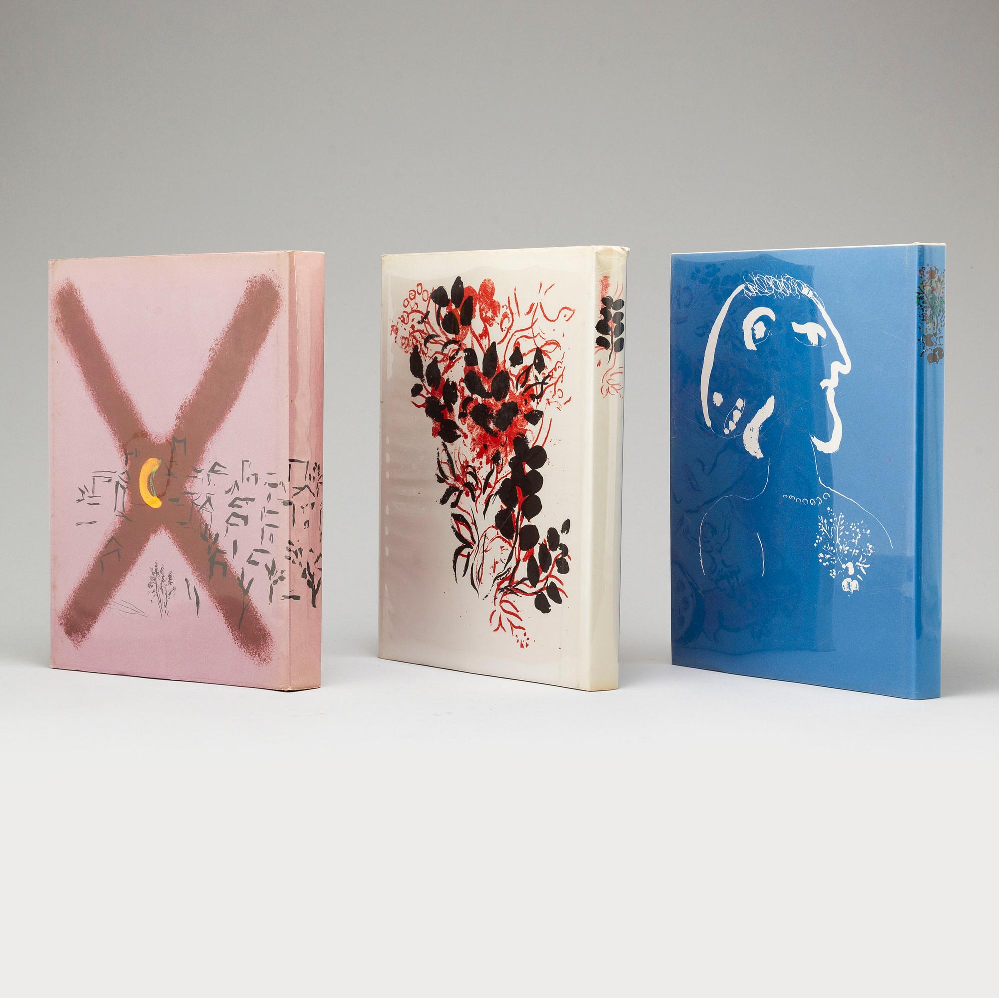 MARC CHAGALL, böcker, 3 st, "Chagall Lithograph II,III, IV".