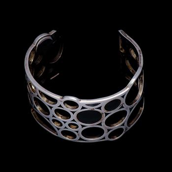 REGITZE OVERGAARD, ARMRING, Georg Jensen "Regitze", silver, svart agat.