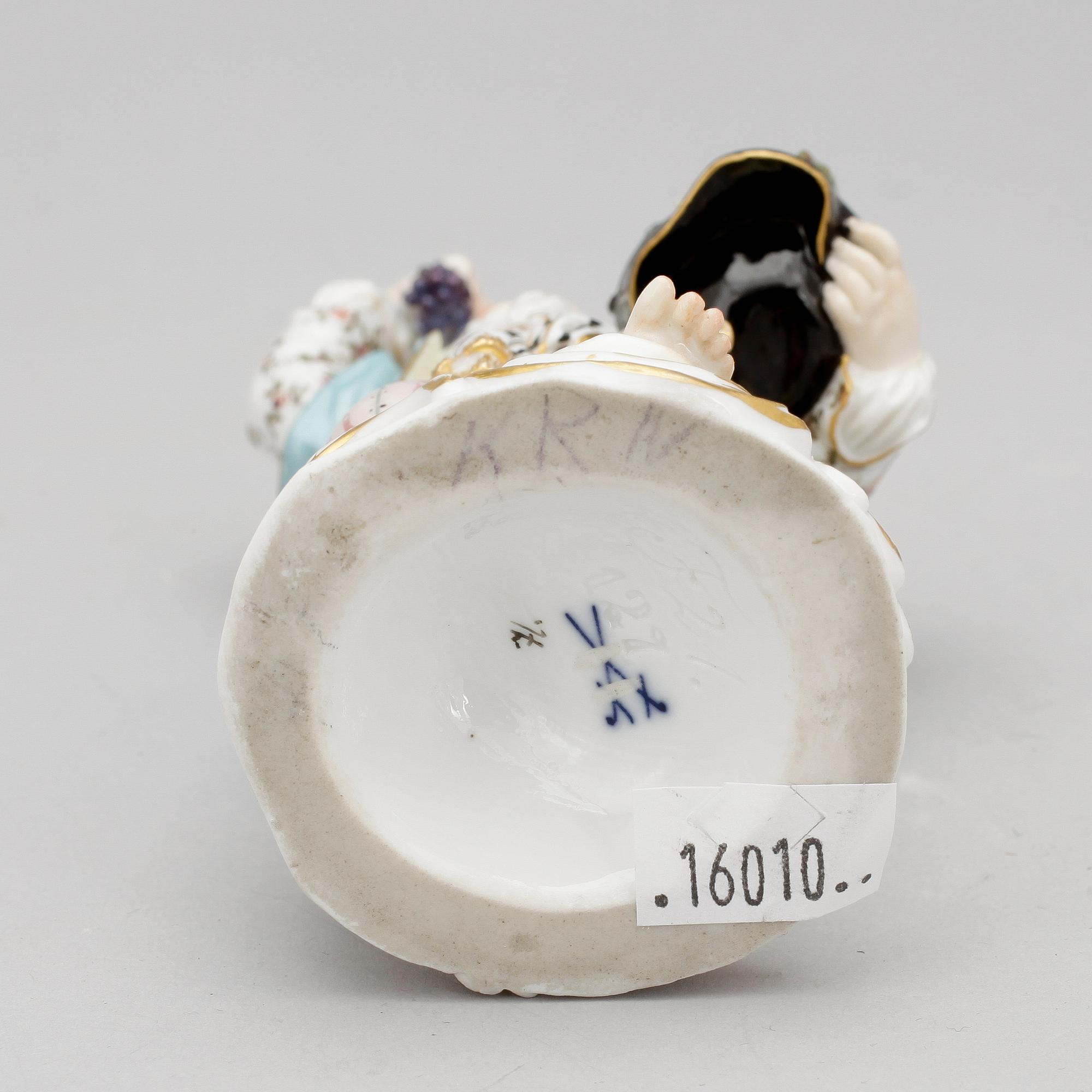 FIGURIN, porslin, Meissen, 1800-tal.