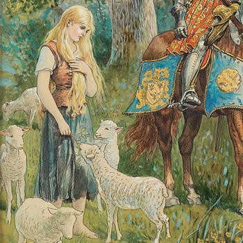 Jenny Nyström, The knight and the shepherdess.