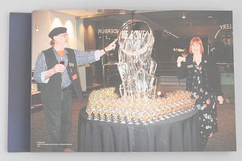 Bertil Vallien, "Book of glass" with a glass sculpture and litography, Kosta Boda, Sweden.