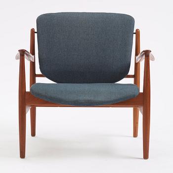 Finn Juhl, a "FD 136" easy chair, France & Daverkosen, Denmark, 1950s.