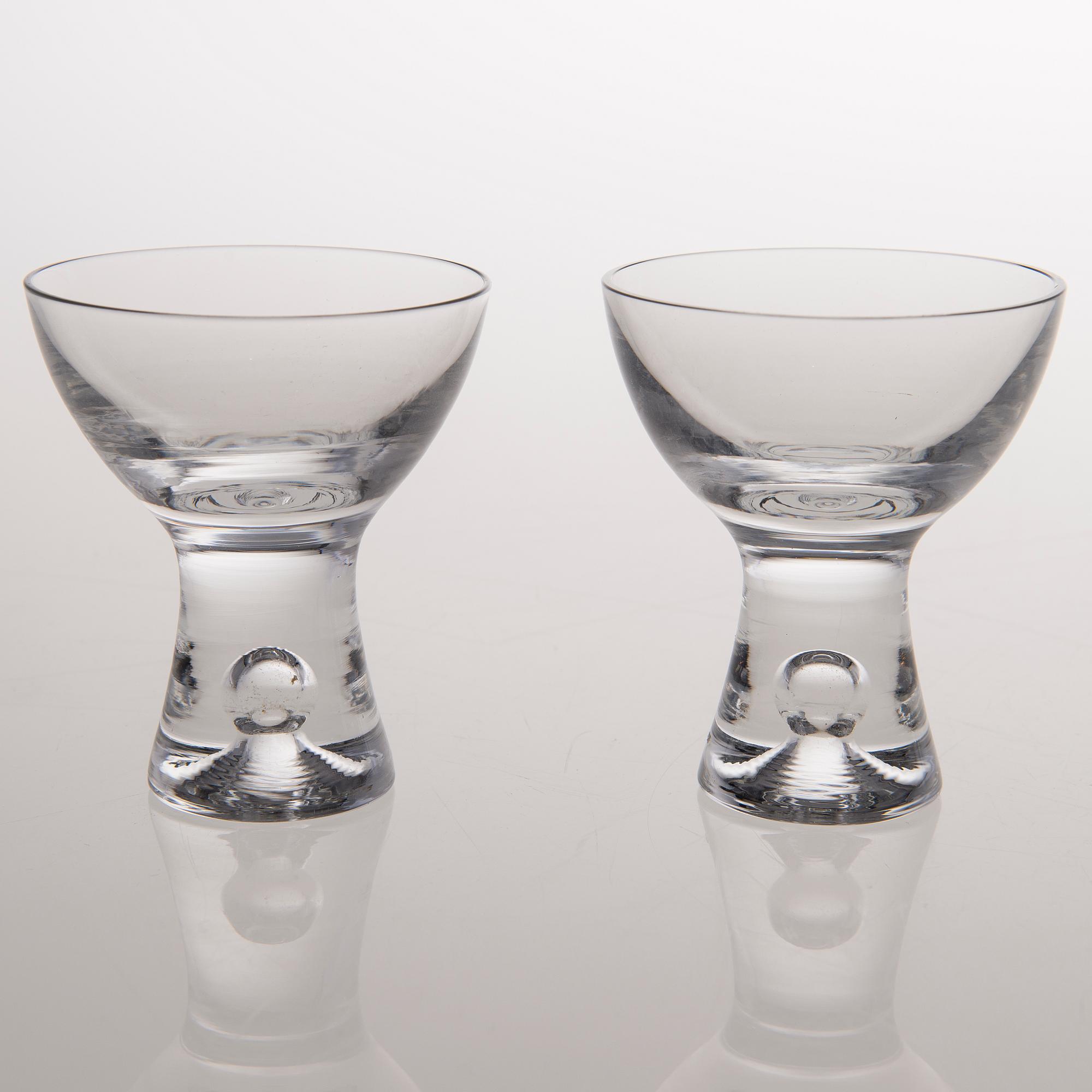 six sherry glasses, "Tapio", Iittala, the latter half of the 20th century.
