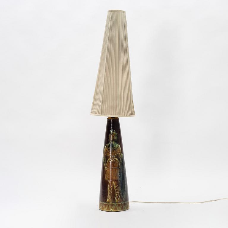 Bonnie Rehnqvist, a ceramic table lamp, Törngrens, Falkenberg, Sweden, 1950's.
