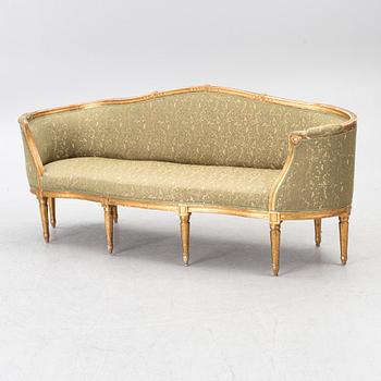 A Gustavian style sofa, 19th century.