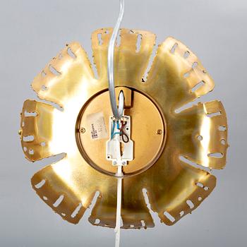 A set of brass ceiling pendant and wall lamp by Svend Aage Holm Sørensen later part of the 20th century.