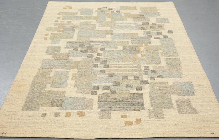 Inga-Mi Varneus Rydgren, matto, flat weave, ca 240,5-241,5 x 158-160 cm, signed JLH IMV.