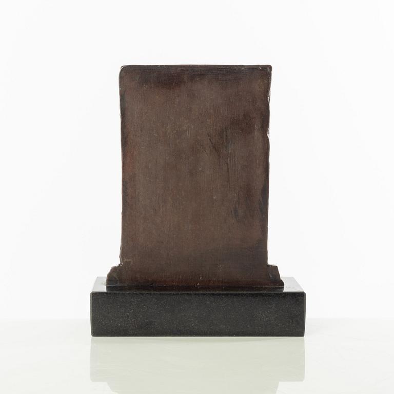 Gudmar Olovson, relief/sculpture. Signed. Numbered. Foundry mark. Bronze, total height 20 cm, length 16 cm.