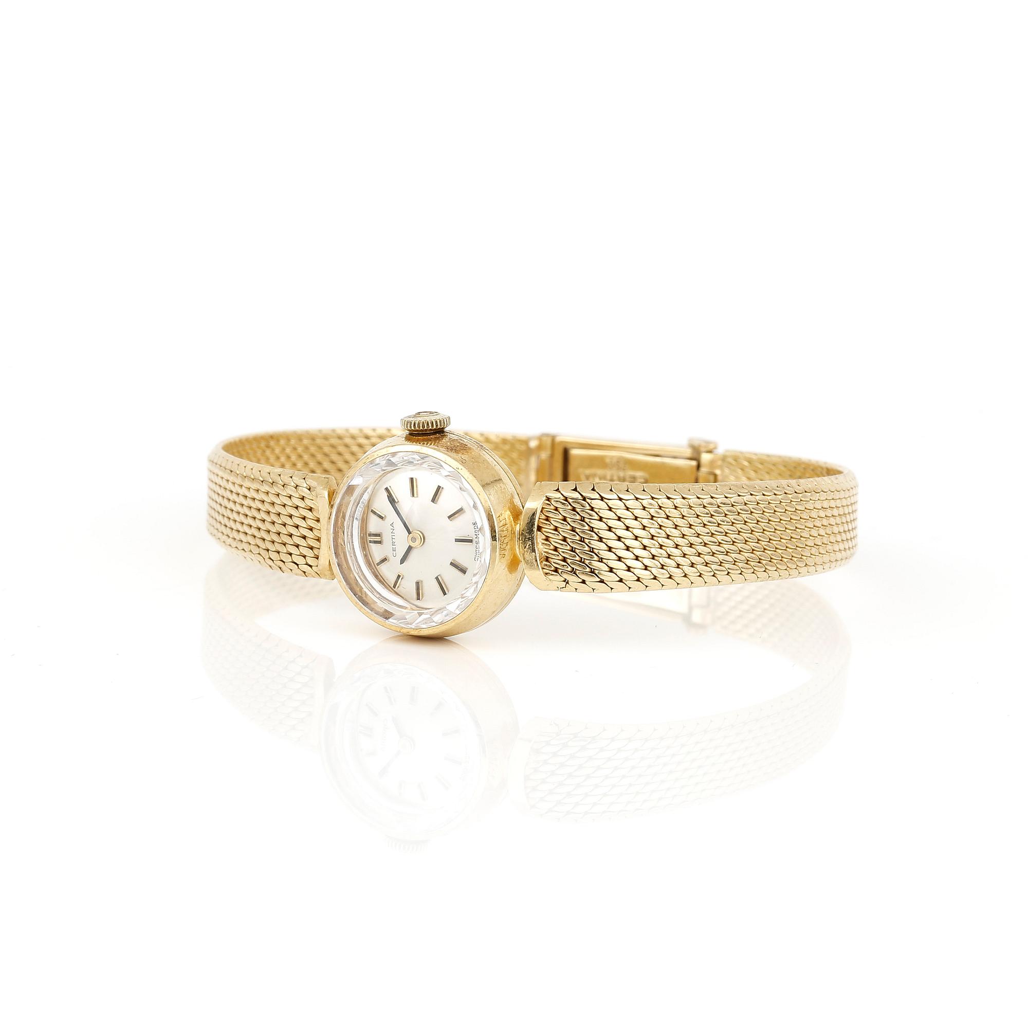ARMBANDSUR, dam, 18k guld, Certina. Total vikt ca 28 g.