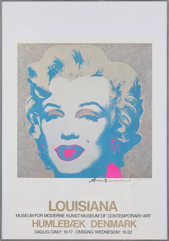 UTSTÄLLNINGSAFFISCH, Andy Warhol, signerad.