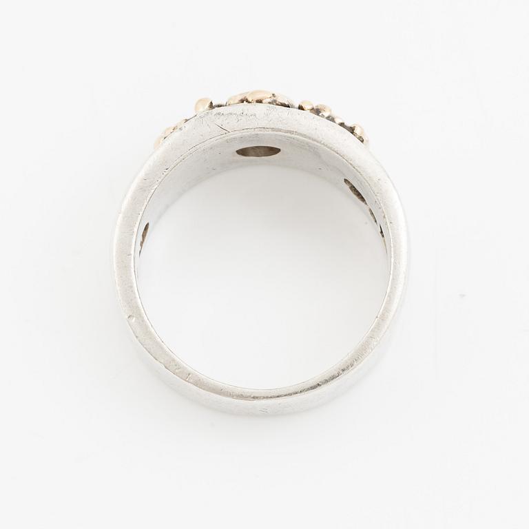 Sven-Erik Högberg, ring, sterling silver with faceted peridot, Gothenburg 1983.