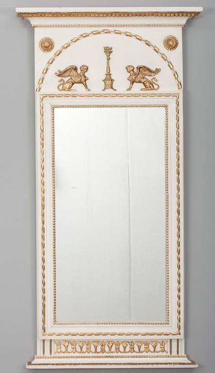 SPEGEL och KONSOLBORD, gustaviansk stil, 1900-talets första hälft.