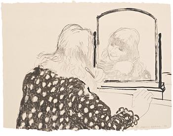 349. David Hockney, "Ann combing her Hair".