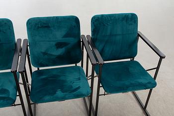 Yrjo Kukkapuro, 4 open arm chairs, 'A-502' Avarte Finland.