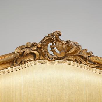 FÅTÖLJER, ett par, Louis XV-stil, tidigt 1900-tal.