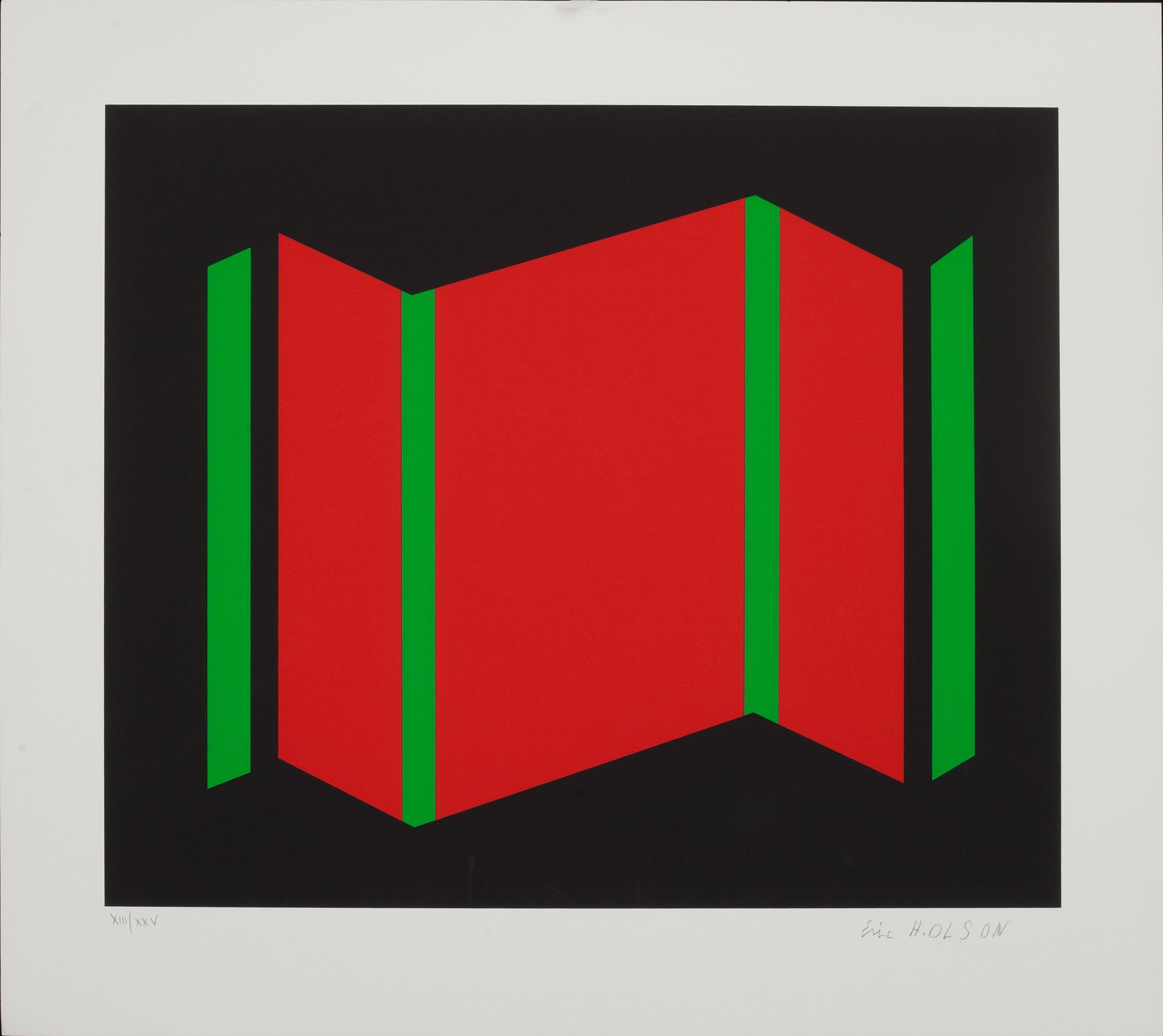 ERIC H OLSON, färglitografi. Numrerad XII/XXV och signerad.
