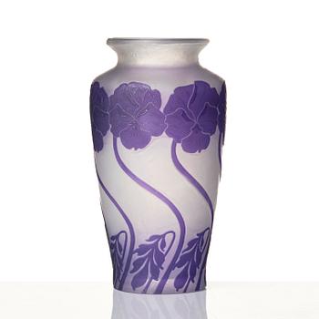 Karl Lindeberg, vas, överfångsglas, Kosta, jugend.
