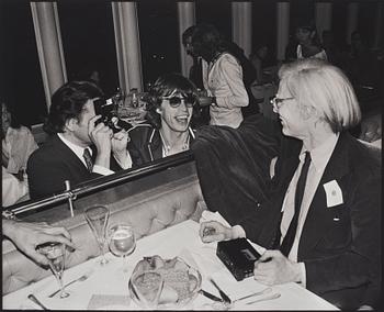 242. Mick Rock, "Mick Jagger and Andy Warhol, NYC, 1978".