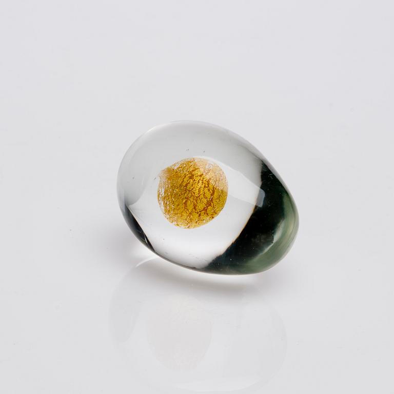 DEKORATIONSÄGG, glas, Tapio Wirkkala, signerad Venini, Italia. 1960-talets mitt.