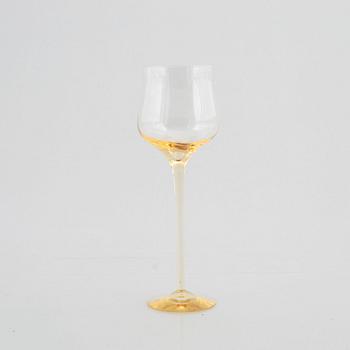 Nils Landberg, 16 model "NS 1777" wine glasses, Orrefors.